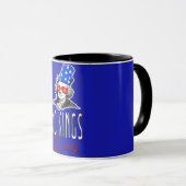 Mug Pas de rois depuis 1776 - Conception de Rebelles P (Devant droit)