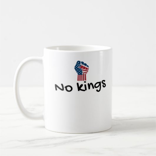 Mug Pas de rois en Amérique Classique Minimal Propre (Gauche)