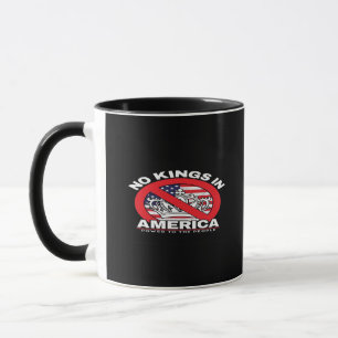 Mug Pas de rois en Amérique Dessin patriotique anti-mo