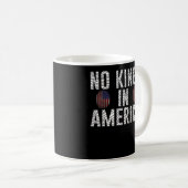 Mug Pas de rois en Amérique Drapeau américain Empreint (Devant droit)