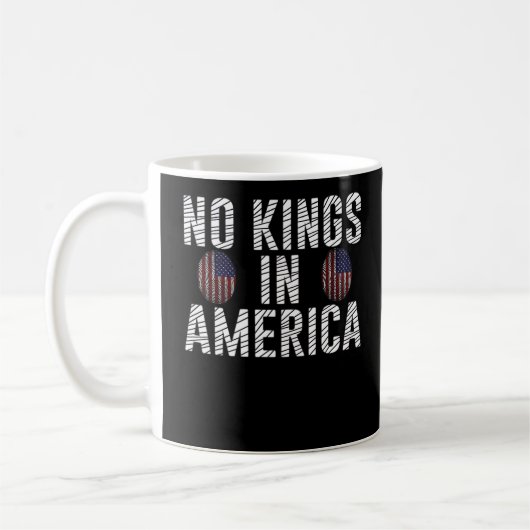 Mug Pas de rois en Amérique Drapeau américain Empreint (Gauche)