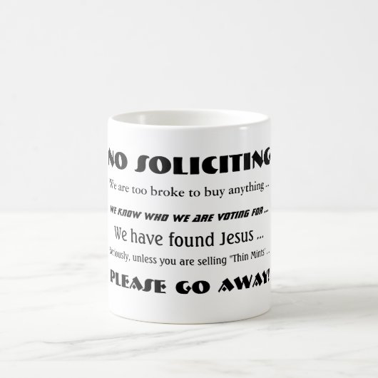 Mug Pas De Sollicitation - S'Il Vous Plaît Partez ! Mu (Centre)