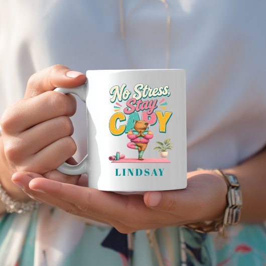 Mug Pas de stress, reste capy - Yoga Capybara