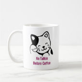 Mug Pas De Talkie Avant Café Cute Kitty Cat (Gauche)