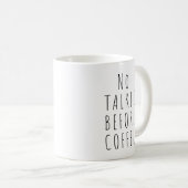 Mug Pas de tarte avant le café et le thé (Devant droit)