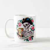 Mug Pas de vie avant le café Drôle Skeleton (Gauche)