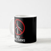 Mug Pas d'éoliennes - Pas de parcs éoliens (Devant gauche)