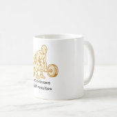 Mug pas d'excuses design de motivation de gym (Devant droit)