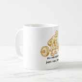 Mug pas d'excuses design de motivation de gym (Devant gauche)