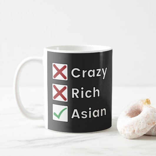 Mug Pas Fou, Pas Riche, Juste Asiatique (Avec donut)