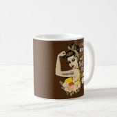 Mug pas fragile comme une fleur elle était fragile com (Devant droit)