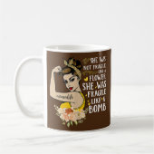 Mug pas fragile comme une fleur elle était fragile com (Gauche)