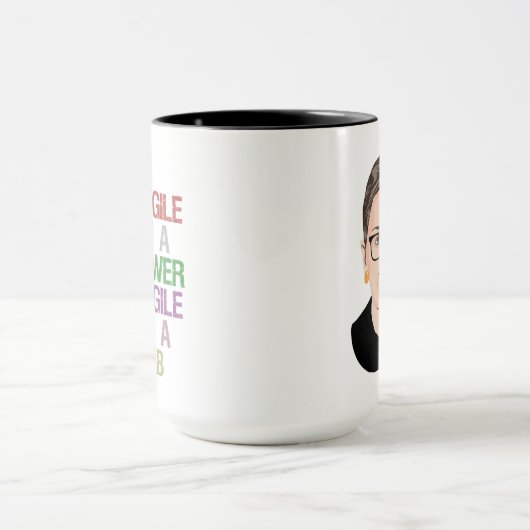Mug Pas fragile comme une fleur fragile comme une bomb (Centre)