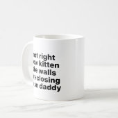 Mug Pas juste pas chat drôle disant sarcastique (Devant gauche)