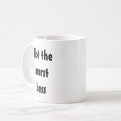 Mug Pas le pire patron Drôle employé de bureau cadeau (Devant gauche)