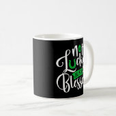 Mug Pas Lucky Juste Bienheureux Clover Shamrock St Pat (Devant droit)