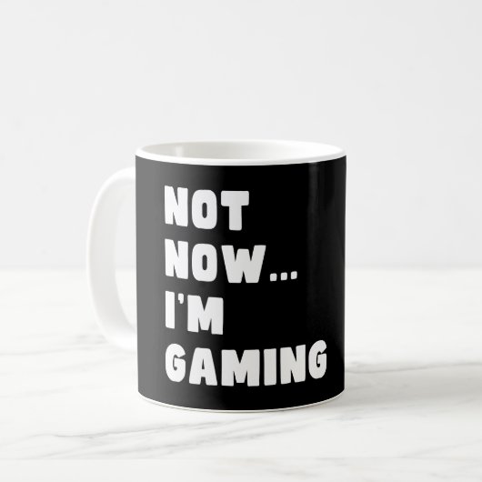 Mug Pas maintenant je joue - Drôle jeu vidéo (Devant gauche)