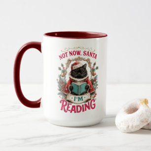 Mug Pas maintenant le Père Noël, je lis