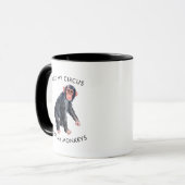 Mug Pas mon cirque, pas mes singes | Singe à l'aquarel (Devant gauche)