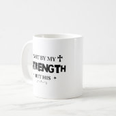 Mug Pas par ma force mais par la sienne Citation bibli (Devant gauche)