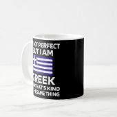 Mug Pas parfait, mais grec Grèce Drapeau grec Américai (Devant gauche)