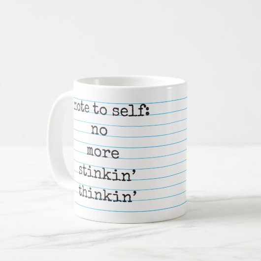 Mug Pas plus affirmation positive de Stinkin de' (Devant gauche)