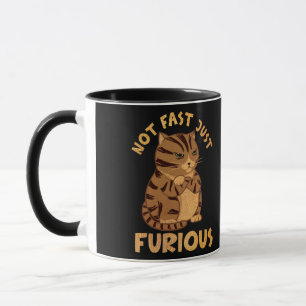Mug Pas Rapide Juste Furieux Funny Gros Chat Amateurs