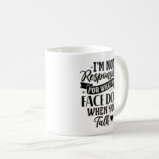 Mug Pas responsable drôle offensive sarcastique (Devant droit)