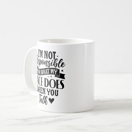 Mug Pas responsable drôle offensive sarcastique (Devant gauche)