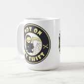 Mug Pas sur mon poste Grim Reaper Citation d'Halloween (Devant gauche)