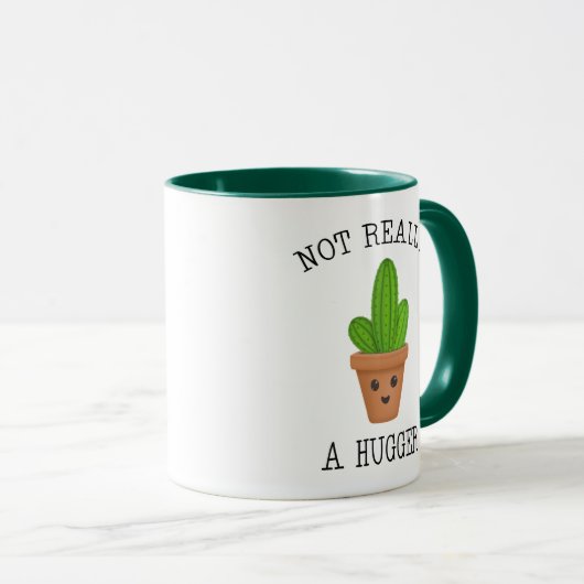 Mug Pas Vraiment Un Hugger Cute Kawaii Cactus Introduc (Devant droit)