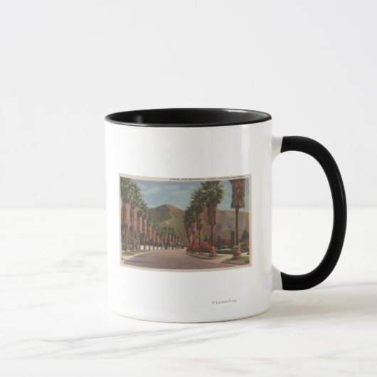Mug Pasadena, CA - Scène de rue résidentielle & Palms (Droite)