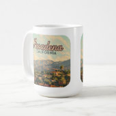 Mug Pasadena Los Angeles California Mountains Vintage (Devant gauche)