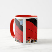 Mug Passagers de bateaux de croisière vintages saluant (Devant gauche)