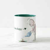 Mug Passe-temps du jardin de peu de robot (Centre)