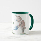 Mug Passe-temps du jardin de peu de robot (Devant droit)