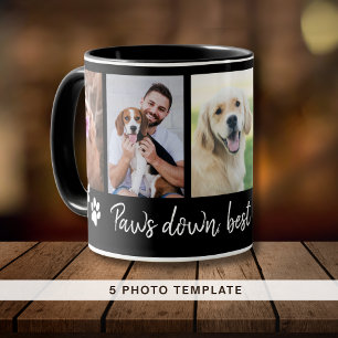 Mug Passe vers le bas Meilleur Chien Papa 5 Photo Coll