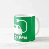 Mug Passez au vert ~ Conduisez des voitures électrique (Devant droit)