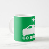 Mug Passez au vert ~ Conduisez des voitures électrique (Devant gauche)