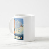 Mug Passez la journée à skier Vintage (Devant gauche)