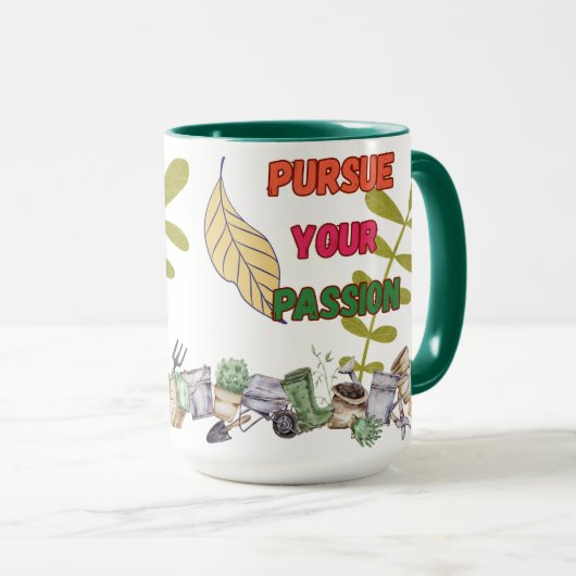 Mug Passion jardinage (Devant droit)