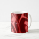 Mug Passion Rouge Romantique Faux Satin (Devant droit)