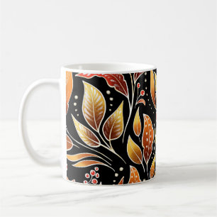 Mug Passionflower Exotique : Floral noir Vintage