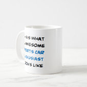 Mug passionné de voiture de sport, génial (Devant gauche)