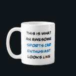 Mug passionné de voiture de sport, génial<br><div class="desc">passionné de voitures de sport</div>