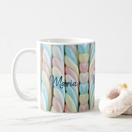 Mug Pastel à Rayures (Avec donut)