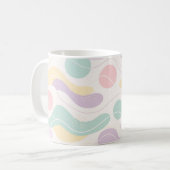 Mug Pastel Abstract Seamless Pattern Waves and Circles (Devant gauche)