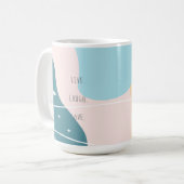 Mug Pastel Abstrait Live Laugh Love (Devant gauche)