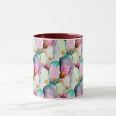 Mug Pastel Aquarelle Cactus Fleurs Motif du désert (Centre)
