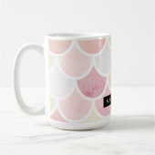 Mug Pastel Aquarelle Sirène Motif avec nom (Gauche)